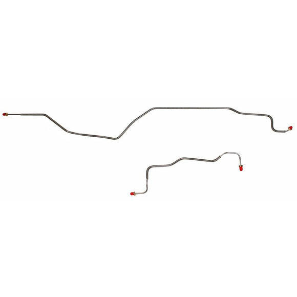 TRA0002OM- 99-04 GM 1500 Truck w/o Quadrasteer Rear Axle Brake Line Set; Steel - SSTubes