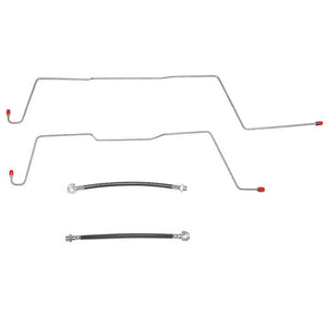 TRA0142SS- 01-04 SVT Lightning Rear Axle Brake Line Kit; Stainless - SSTubes