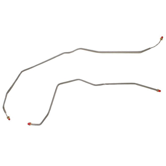 TRA0311SS- 01-05 GM 1500HD, 2500, Suburban, Yukon XL w/ Quadrasteer; Rear Axle Brake Line Set; Stainless - SSTubes