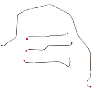 VKT7402OM- 74-82 Chevy Corvette, Power Brakes, Front 4pc Brake Line Set; Steel - SSTubes