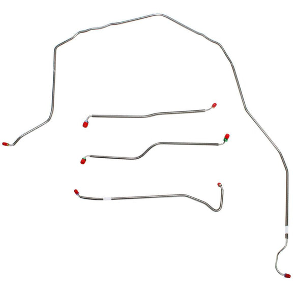 VKT7402SS- 74-82 Chevy Corvette, Power Brakes, Front 4pc Brake Line Set; Stainless - SSTubes