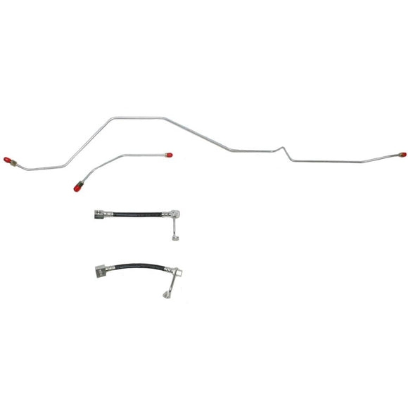 WRA0352OM - 03-09 Dodge Ram 2500/3500, 10.5 AAM, V10 or Cummins Models ONLY; Rear Axle Brake Lines and Hoses; Steel - SSTubes