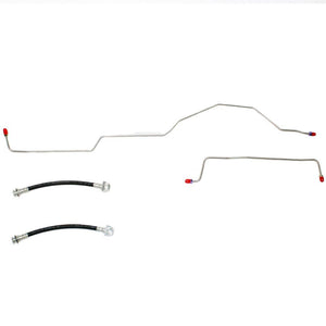 WRA0356SS- 03-06 Jeep Wrangler, Dana 35, Rear Disc, Rear Axle Brake Lines; Stainless - SSTubes