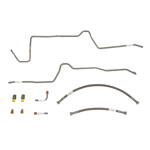 WTC0355OM - 03-06 Jeep Wrangler TJ w/ 4.0L; Complete Transmission Cooler Line Kit; Steel - SSTubes