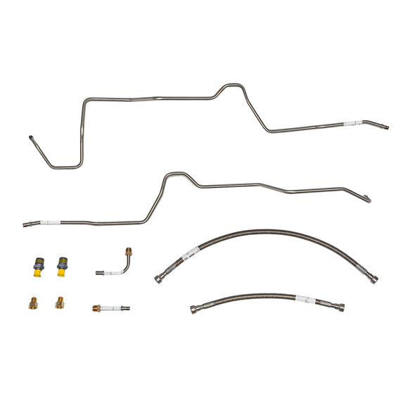 WTC0355OM - 03-06 Jeep Wrangler TJ w/ 4.0L; Complete Transmission Cooler Line Kit; Steel - SSTubes