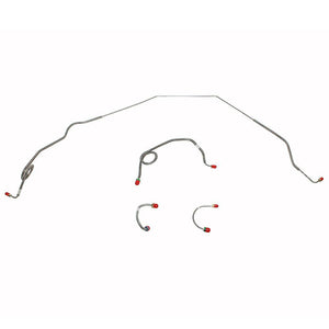 XKT6901OM- 69-73 Chevy Nova, Standard Drum Brakes, 4pc Front Brake Line Set; Steel - SSTubes