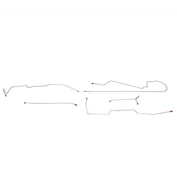 YIN9903OM- 99-04 Chrysler 300/LHS, AWABS w/ Traction Control, Complete Intermediate Brake Line Set; Steel - SSTubes