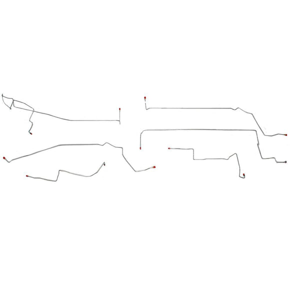 ZIN9903OM- 99-04 Ford Mustang GT 4.6L V8 Only w/ Traction Control, Complete Intermediate Brake Line Set; Steel - SSTubes