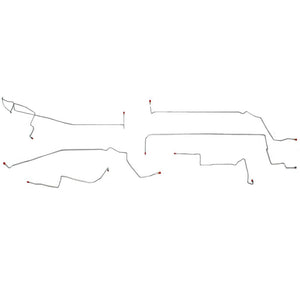 ZIN9903SS- 99-04 Ford Mustang GT 4.6L V8 Only w/ Traction Control, Complete Intermediate Brake Line Set; Stainless - SSTubes