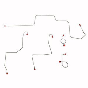 ZKT6702OM- 67 Ford Mustang/ Mercury Cougar, Standard Drum Brakes, Front 5pc Brake Line Set, Built After 2/1/67, Routes Under Steering Column; Steel - SSTubes