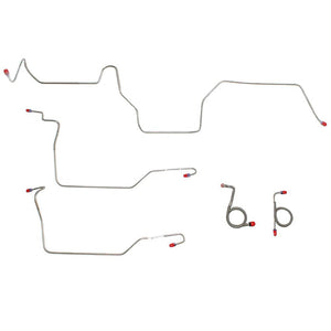 ZKT7102OM- 71-72 Ford Mustang, Mercury Cougar w/ Power Disc Brakes, Front 5pc Brake Line Set; Steel - SSTubes