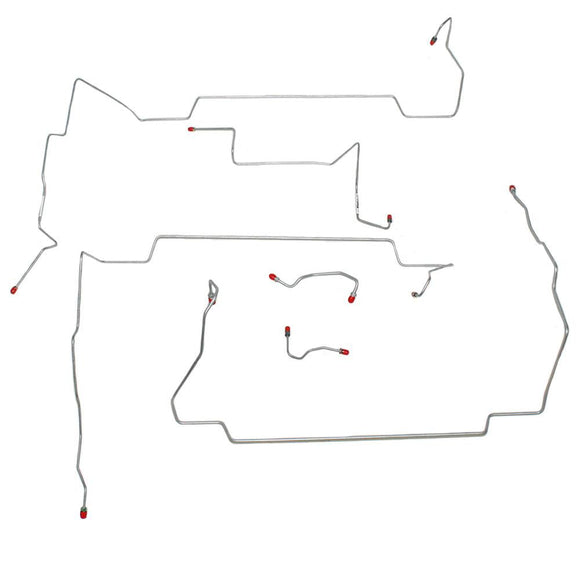 ZKT9901OM- 99-04 Ford Mustang GT, Front Brake Line Kit; w/ Traction Control; Steel - SSTubes