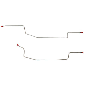 ZRA8601SS- 86-93 Ford Mustang 8.8 Drum Rear Axle Brake Line Set; Stainless - SSTubes