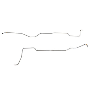 ZTC6401OM- 64-65 Ford Mustang, 6cyl, C4 Transmission Cooler Line Set, w/o Fittings at Radiator, 2pc Set; Steel - SSTubes