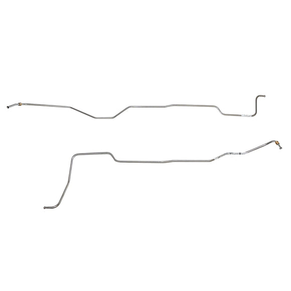 ZTC6401OM- 64-65 Ford Mustang, 6cyl, C4 Transmission Cooler Line Set, w/o Fittings at Radiator, 2pc Set; Steel - SSTubes